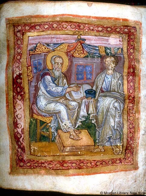 The apostle John and Marcion of Sinope in an 11th-century Byzantine manuscript